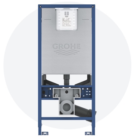 GROHE Rapid SLX installation system for wall-hung toilet.