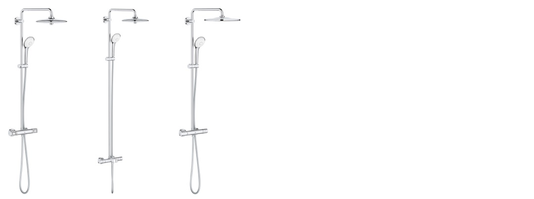 GROHE Euphoria shower system with thermostatic mixer