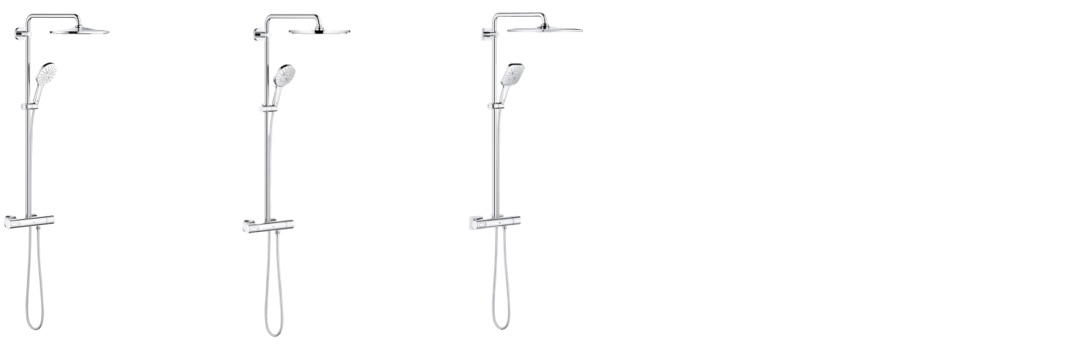 GROHE Rainshower SmartActive shower system with thermostatic mixer